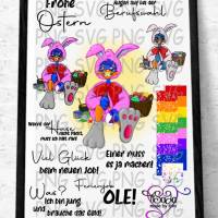 Plotterdatei und DigiStamp "Osterhahn" ,SVG, DXF, PNG, inkl. Digipapier und Sayings