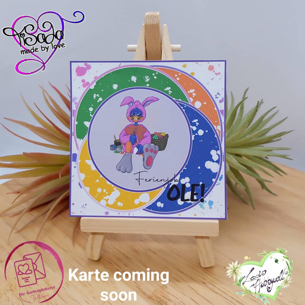 Plotterdatei und DigiStamp "Osterhahn" ,SVG, DXF, PNG, inkl. Digipapier und Sayings Bild 4