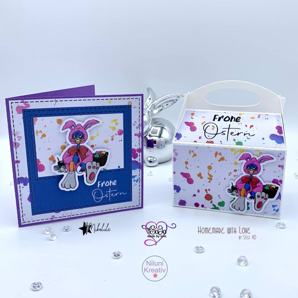 Plotterdatei und DigiStamp "Osterhahn" ,SVG, DXF, PNG, inkl. Digipapier und Sayings Bild 9