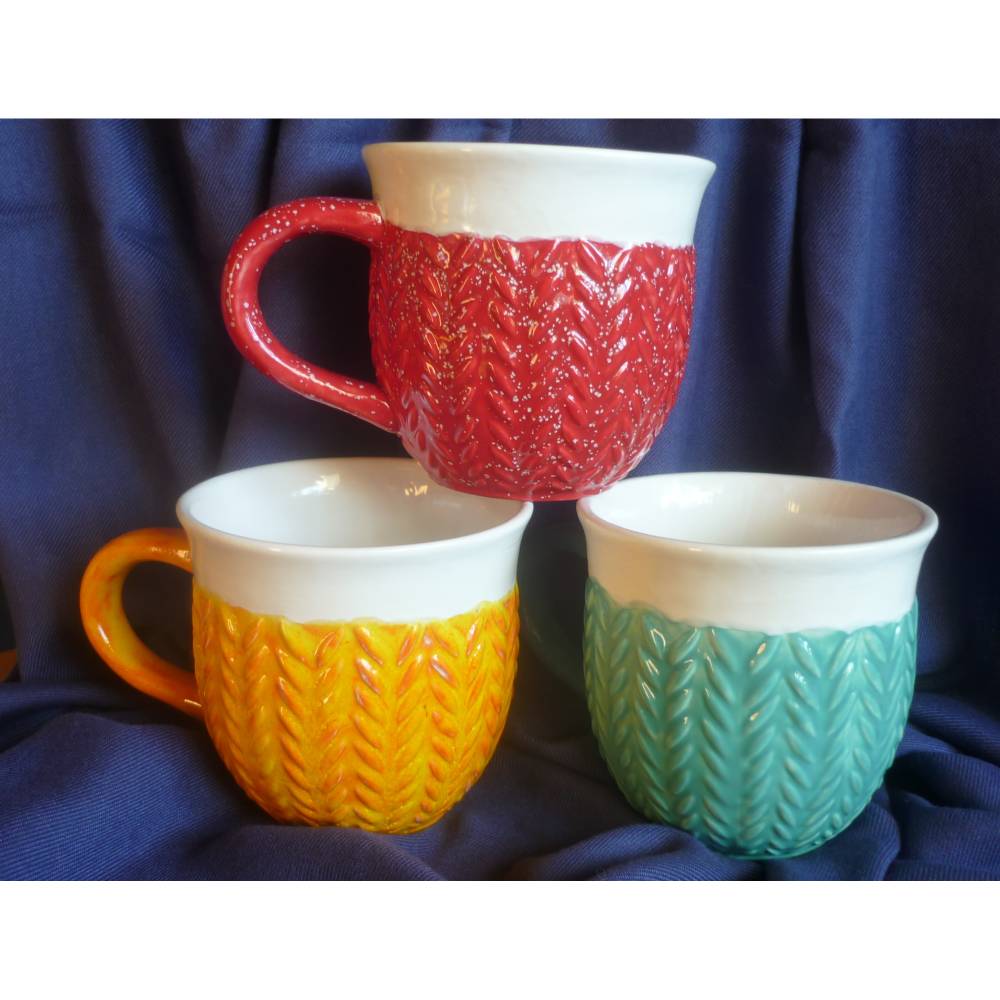 Schöne Tasse,Kaffee,Kaffeebecher,Tee, Geschenk, Pünktchen