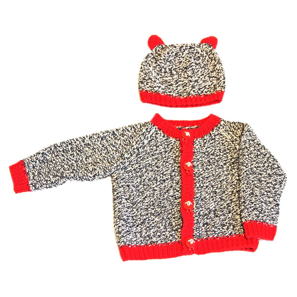 Strickanleitung für das Babyset Jacke Neptun und Mütze Aria, von 0 bis 36 Monaten Bild 2