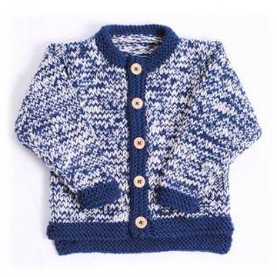 Strickanleitung für die Babyjacke Fin & Finja in den Größen 62 bis 96, von 3 bis 24 Monaten