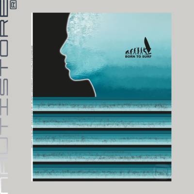 BORN to SURF * Panel 1,80 m x 1,50 m * Sommersweat * für Hoodies, Shirts, Kleider* Stoff von Nautis