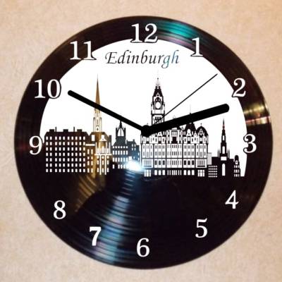 Edinburgh Wanduhr Schallplattenuhr Schallplatte Wanduhr Vinyl