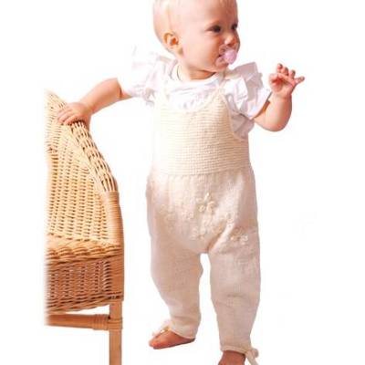 Strickanleitung für den Babystrampler Lina mit süßen Blüten in den Größen50 bis 80, für Fortgeschrittene