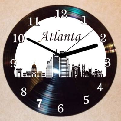 Atlanta Wanduhr Schallplattenuhr Schallplatte Wanduhr Vinyl