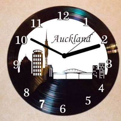 Auckland Wanduhr Schallplattenuhr Schallplatte Wanduhr Vinyl