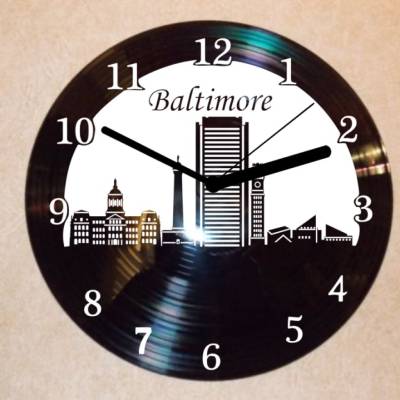Baltimore Wanduhr Schallplattenuhr Schallplatte Wanduhr Vinyl