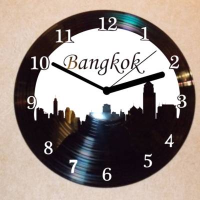 Bangkok Wanduhr Schallplattenuhr Schallplatte Wanduhr Vinyl