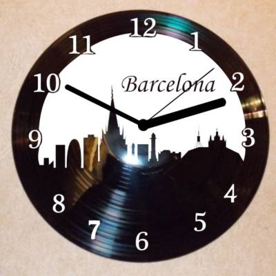 Barcelona Wanduhr Schallplattenuhr Schallplatte Wanduhr Vinyl