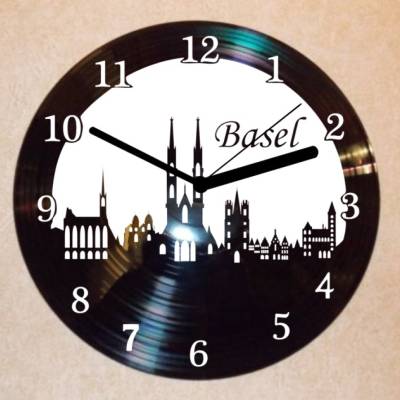 Basel Wanduhr Schallplattenuhr Schallplatte Wanduhr Vinyl
