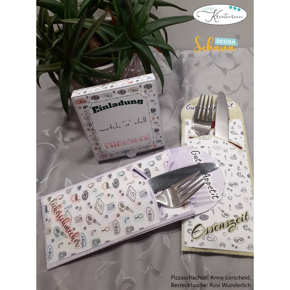 Essen Lebensmittel Einladung Gutschein Digibundle Set mit Digistamps und Digipapers SVG DXF PNG JPG Bild 3