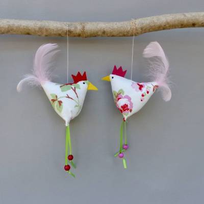 Huhn, Osterdeko, 1 St. Stoffhuhn, Oster-Hühnchen