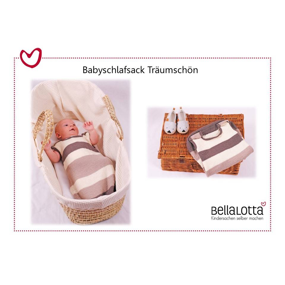 Strickanleitung Schlafsack Träumschön, onesize für Babys, Anfängerfreundlich Bild 1