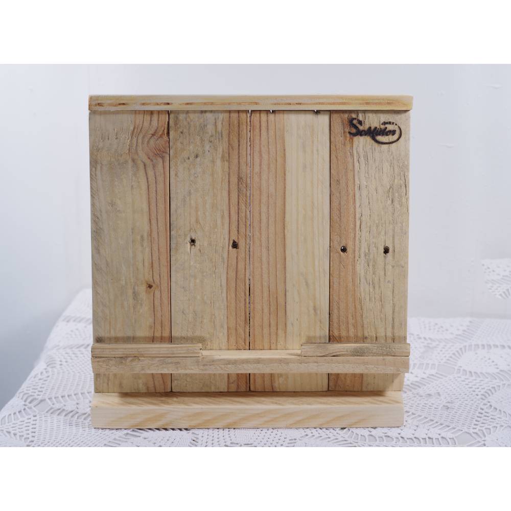 Tabletablage, Tablethalter aus Palettenholz, Wohndeko, Dekoration, Aufbewahrung Bild 7