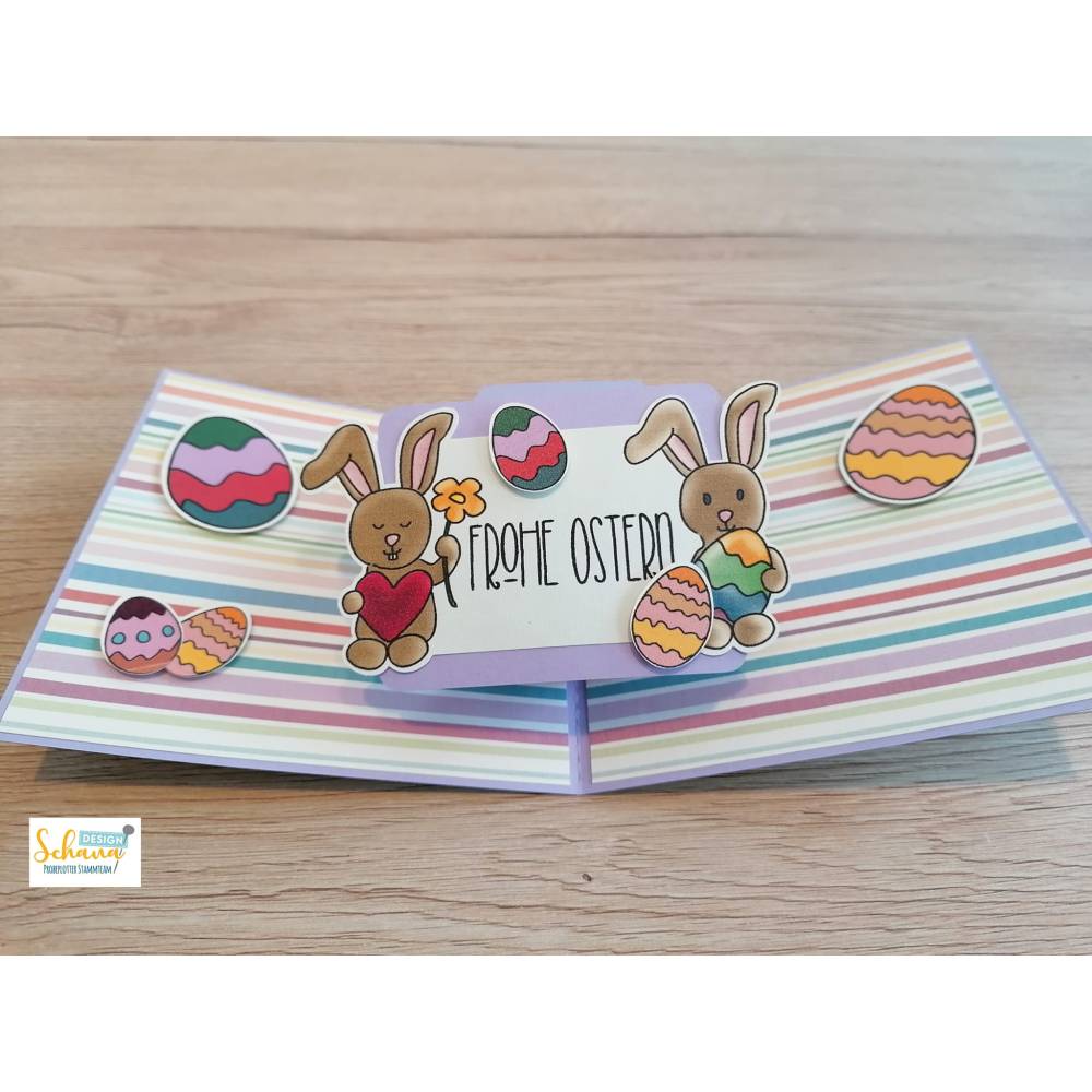 Ostern Osterhase Set Digistamps und Digipaper Plotterdatei Scrapbooking Basteln zu Ostern PNG JPG SVG Bild 4