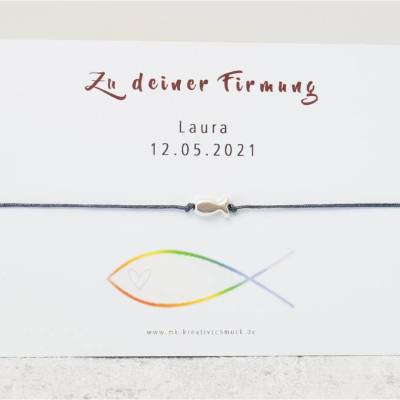 Armband Firmung personalisierter Karte Geschenk zur Firmung