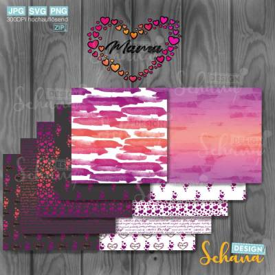 Muttertag Digiset Digipaper und Digistamp SVG JPG