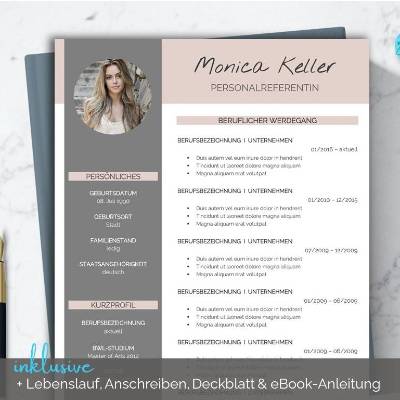 Bewerbungsvorlage deutsch | Lebenslauf Anschreiben Deckblatt | Word + Pages | Sofortiger Download | Professionelle Vorla