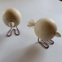 Vogelpärchen Piepsi & Fipsi aus Holz