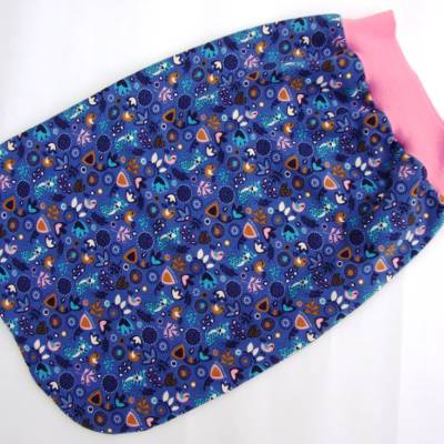 Strampelsack Pucksack Schlafsack 0-6 Monate Sleeping Panther mit Blumen & Vögelchen für Mädchen & Jungen