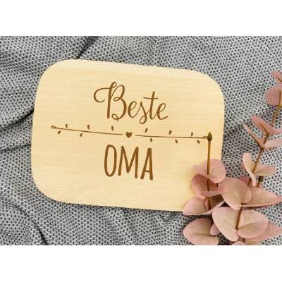 Oma Brett Frühstücksbrett Schneidebrett Vesperbrett Brotbrett Brotzeit Weihnachten Geschenk Geburtstag 