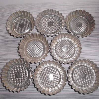 Kleine Tarteförmchen aus Metall Vintage aus den 1980er Jahren