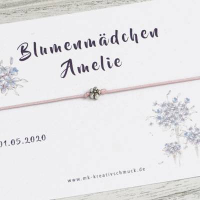 Blumenmädchen Armband Geschenk, Armband Kinder, Mädchen Schmuck, Blumenkind Hochzeit, Armband für Blumenkinder