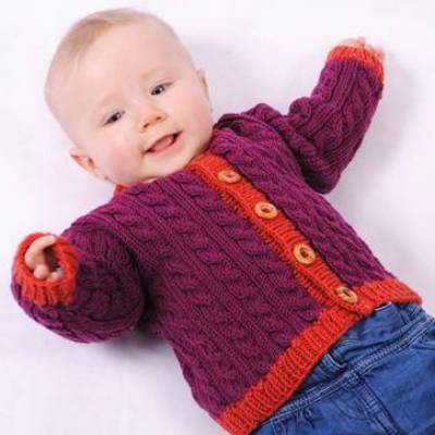 Strickanleitung Baby- & Kinderjacke mit Zopfmuster | Größen 62–92 | Hänsel & Gretel