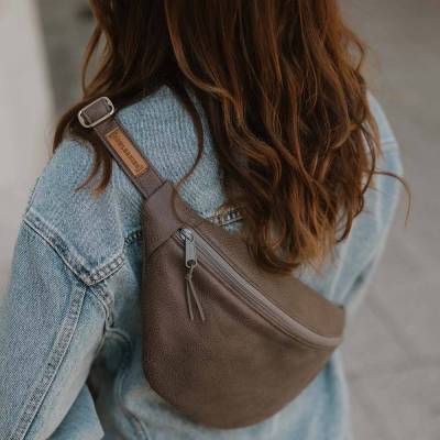 Große XXL Gürteltasche Dunkelgrau