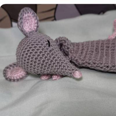 Amigurumi Häkelanleitung Schnuffeltuch Maus