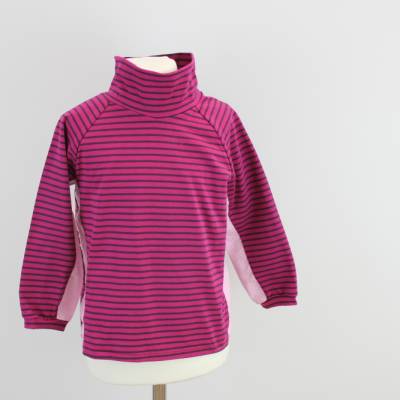 Raglanshirt Unikat Gr. 110/116 mit besonderem Seitenstreifen