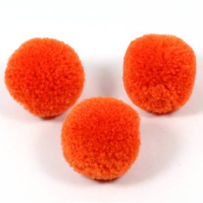 Pompoms, Orange, 20mm, 5 Stück