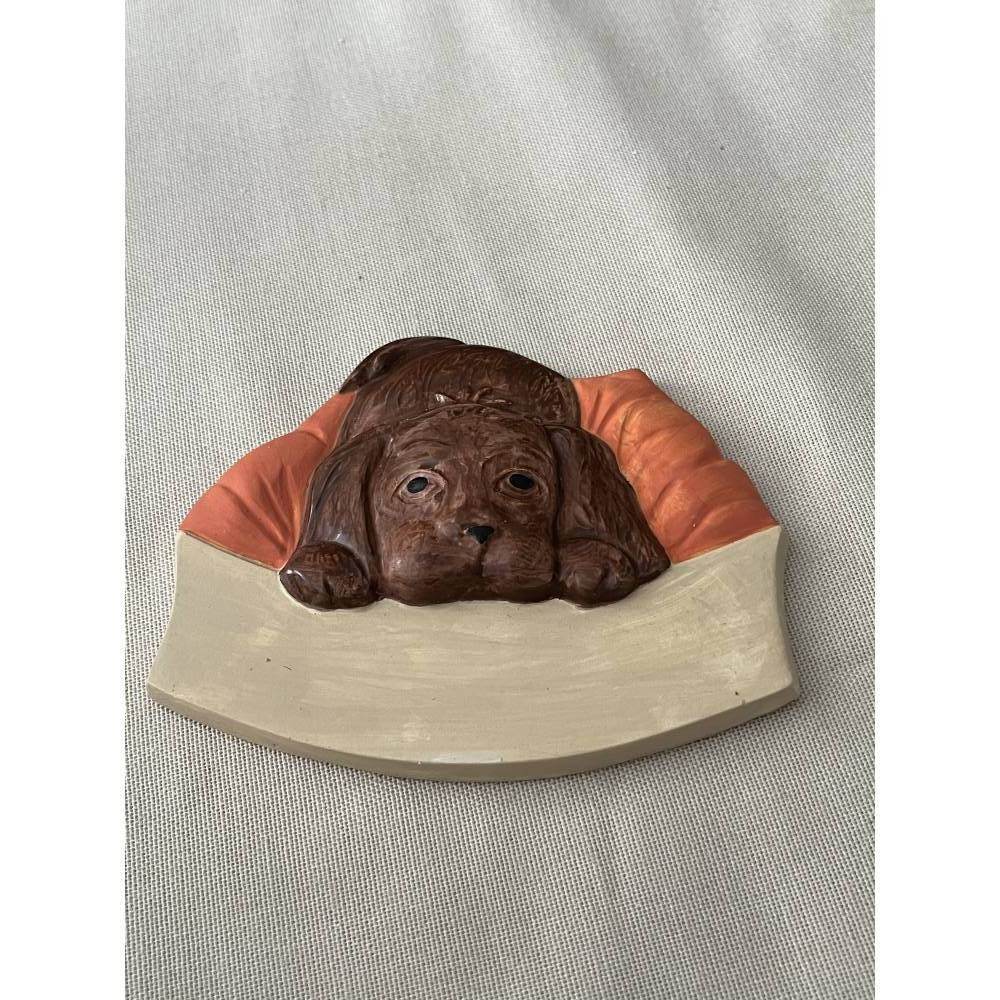 Türschild Hund - 1 Relief Namensschild ca. 10cm zum selber malen mit