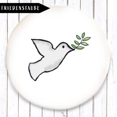 Friedenstaube Button 3 Größen nach Wahl