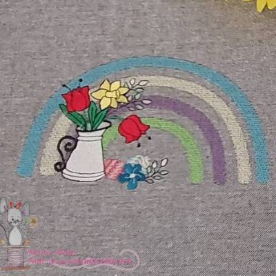 Vollstickdatei Frühlings-Regenbogen