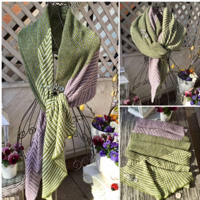 Schal-Stola/ Stricktuch *LISANNE* gestricktes Schultertuch aus edlem Material