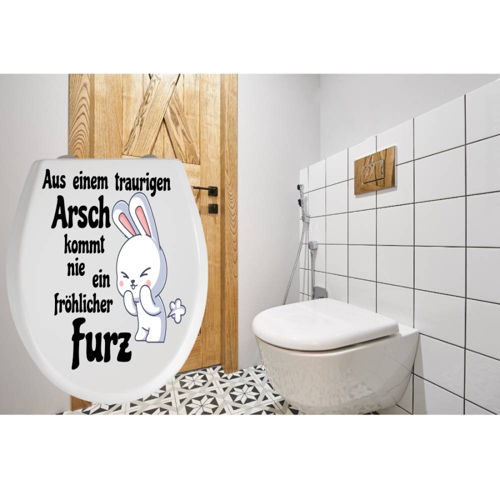 Toiletten Deckel Aufkleber-Sticker-Fun-WC-Bad-Toilette-Cartoon Aufkleber