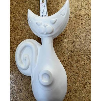 Katze - 1 Gipsfigur zum Bemalen