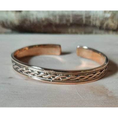 Wikingerarmreif aus Bronze für Männer mit Knoten und Flechtmustern,