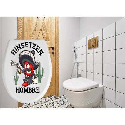 WC-Toiletten Deckel Aufkleber-Sticker-Tür-Fun-Bad-Wandtattoo-Cartoon Aufkleber