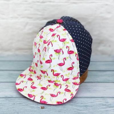 Leichte 5-Panel-Cap | FLAMINGO | Snapback, Flat Visor, Klettverschluss | Kinder (KU 52-55cm) | RÄUBERKIND