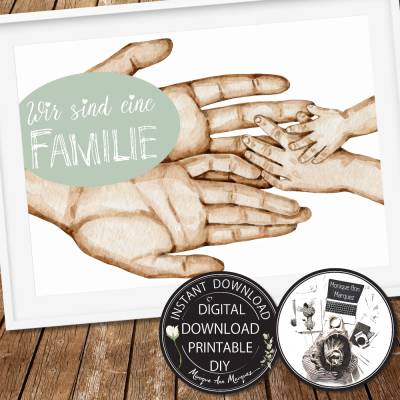 FREEBIE - GESCHENK  | Familie - Geburt | A4 Poster zum selbst drucken | PDF Datei