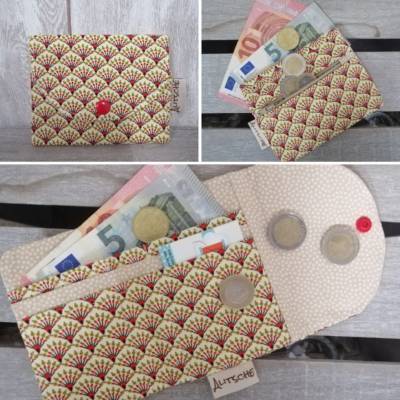 Kleine Geldbörse Retro/ beige