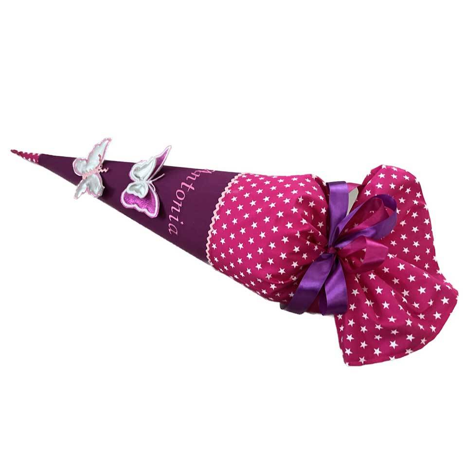 XL SCHULTÜTE Mädchen Schmetterling 110 cm GLITZER