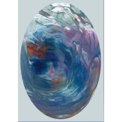 Kunst–Doppelkarte - „Strudel“ - bewusst ohne Textvorgabe - Design  Ulrike Kröll.