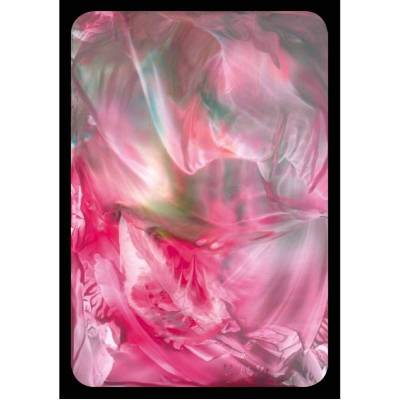 Kunst–Doppelkarte - „Rosa Seide“ - bewusst ohne Textvorgabe - Design  Ulrike Kröll.