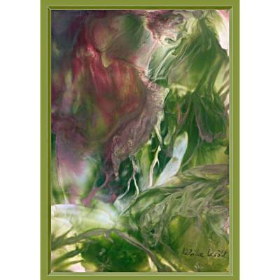 Kunst–Doppelkarte - „Pflanzenwelt“ - bewusst ohne Textvorgabe - Design  Ulrike Kröll.