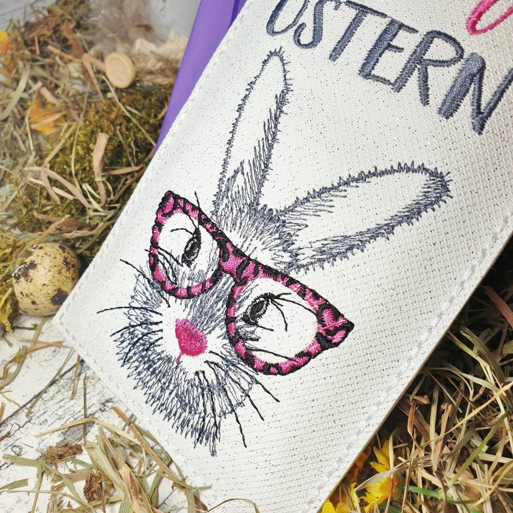 Schokoladenhülle zu Ostern aus Glitzer - Kunstleder in verschiedenen Farben Bild 2