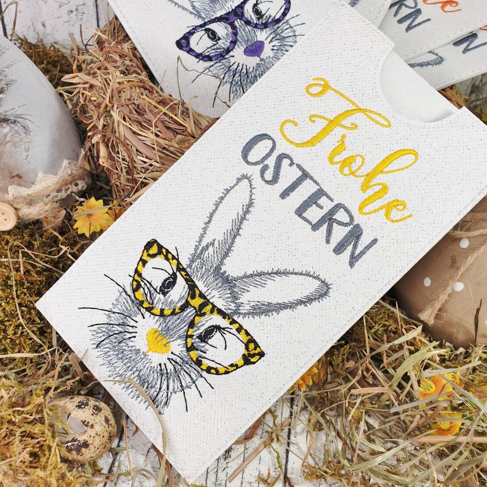 Schokoladenhülle zu Ostern aus Glitzer - Kunstleder in verschiedenen Farben Bild 6